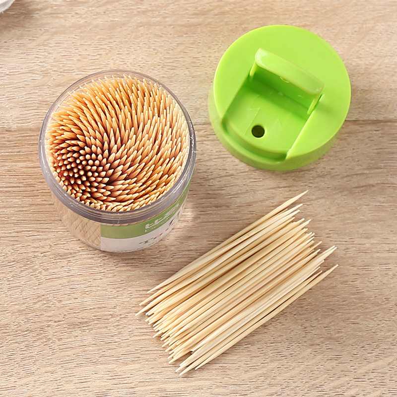 Exquisite Double head Thin Head Hotel family restaurant Exquisite Pick Box of affordable Green Bamboo toothpick