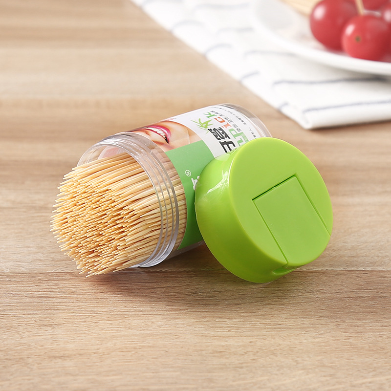 Exquisite Double head Thin Head Hotel family restaurant Exquisite Pick Box of affordable Green Bamboo toothpick