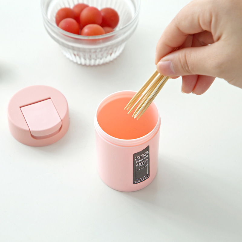 Home Living Room Dining Table Household Flip Portable Toothpick Case Toothpick Tin Coffee Table Toothpick Storage Box