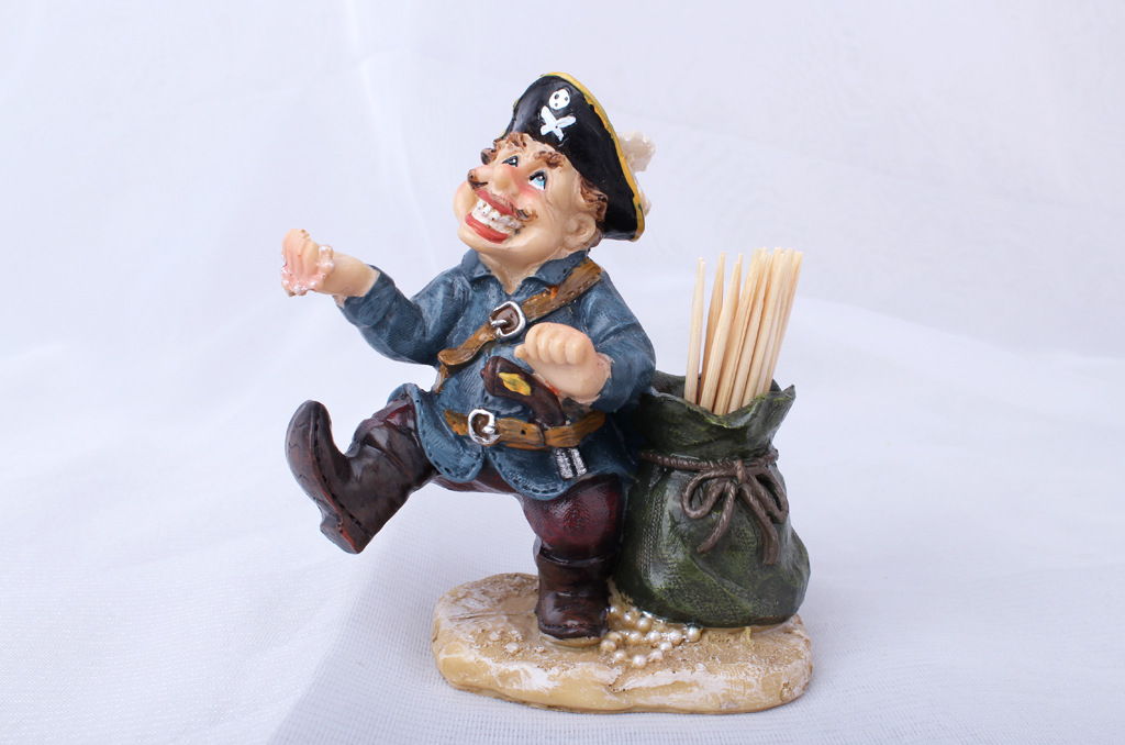 Exclusive for Cross-Border Decoration European Pirate Toothpick Tin Decoration Home Living Room and Dining Room Decorations Decoration Creative Gift Exclusive for Cross-Border Decoration European Pirate Toothpick Tin Decoration Home Living Room and Dining Room Decorations Decoration Creative Gift