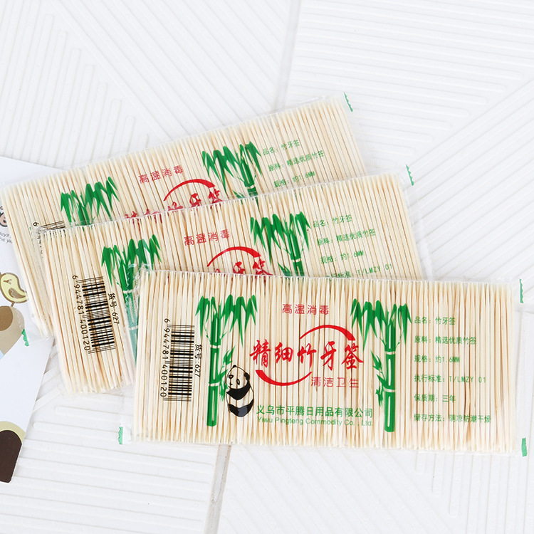 Environmental Protection Bamboo Toothpick Natural Disposable Fruit Toothpick Bulk Household Hotel Restaurant Toothpick