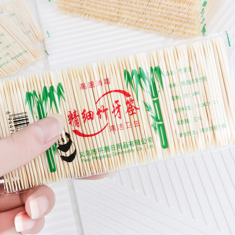 Environmental Protection Bamboo Toothpick Natural Disposable Fruit Toothpick Bulk Household Hotel Restaurant Toothpick