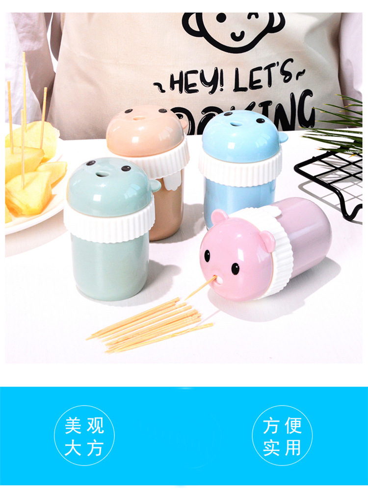 Cartoon Toothpick Box Creative European Bear Toothpick Tin Simple Living Room Home Portable round Toothpick Holder Cartoon Toothpick Box Creative European Bear Toothpick Tin Simple Living Room Home Portable round Toothpick Holder