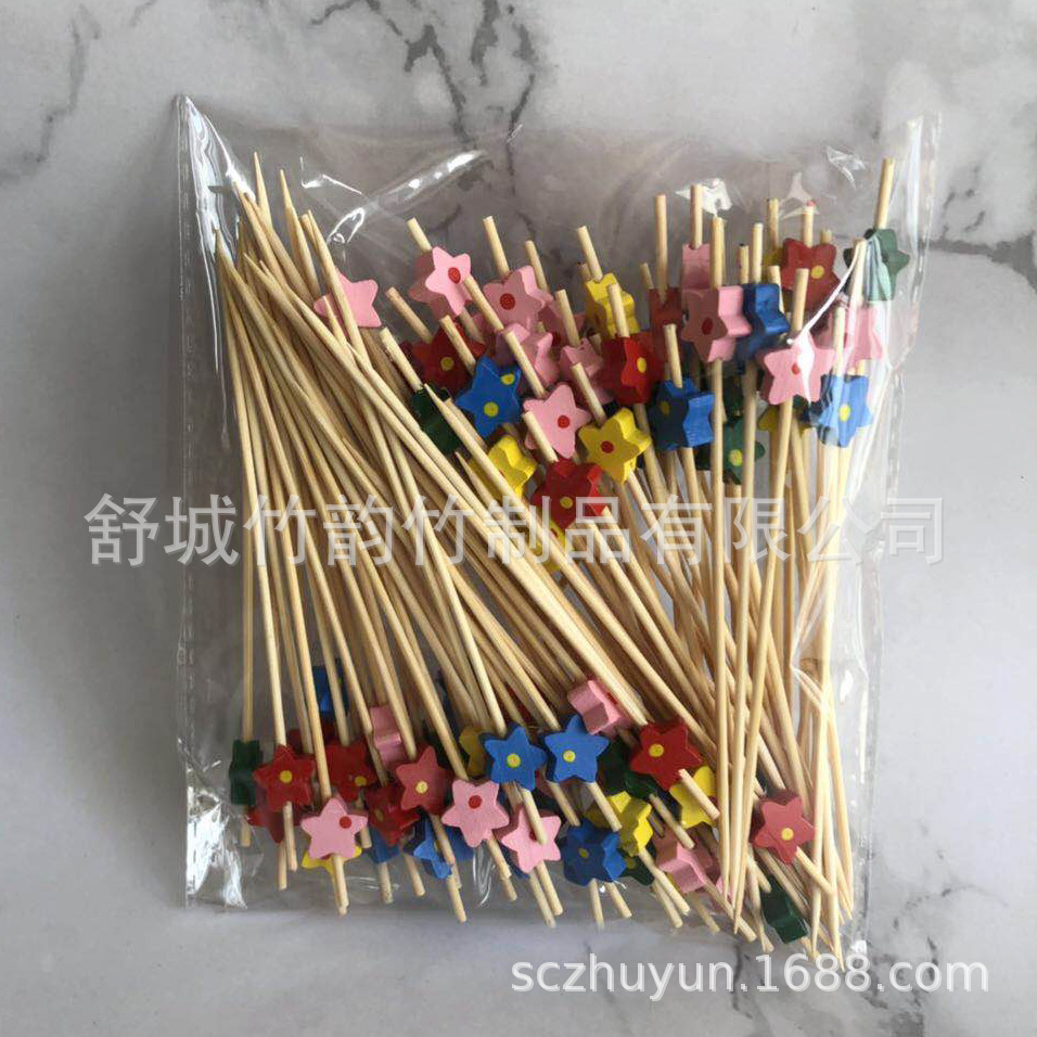 Disposable Bamboo Fruit Toothpick Fruit Fork Cocktail Sticks Cute Bamboo Creative Flower Toothpick Beads String Whole Disposable Bamboo Fruit Toothpick Fruit Fork Cocktail Sticks Cute Bamboo Creative Flower Toothpick Beads String Whole