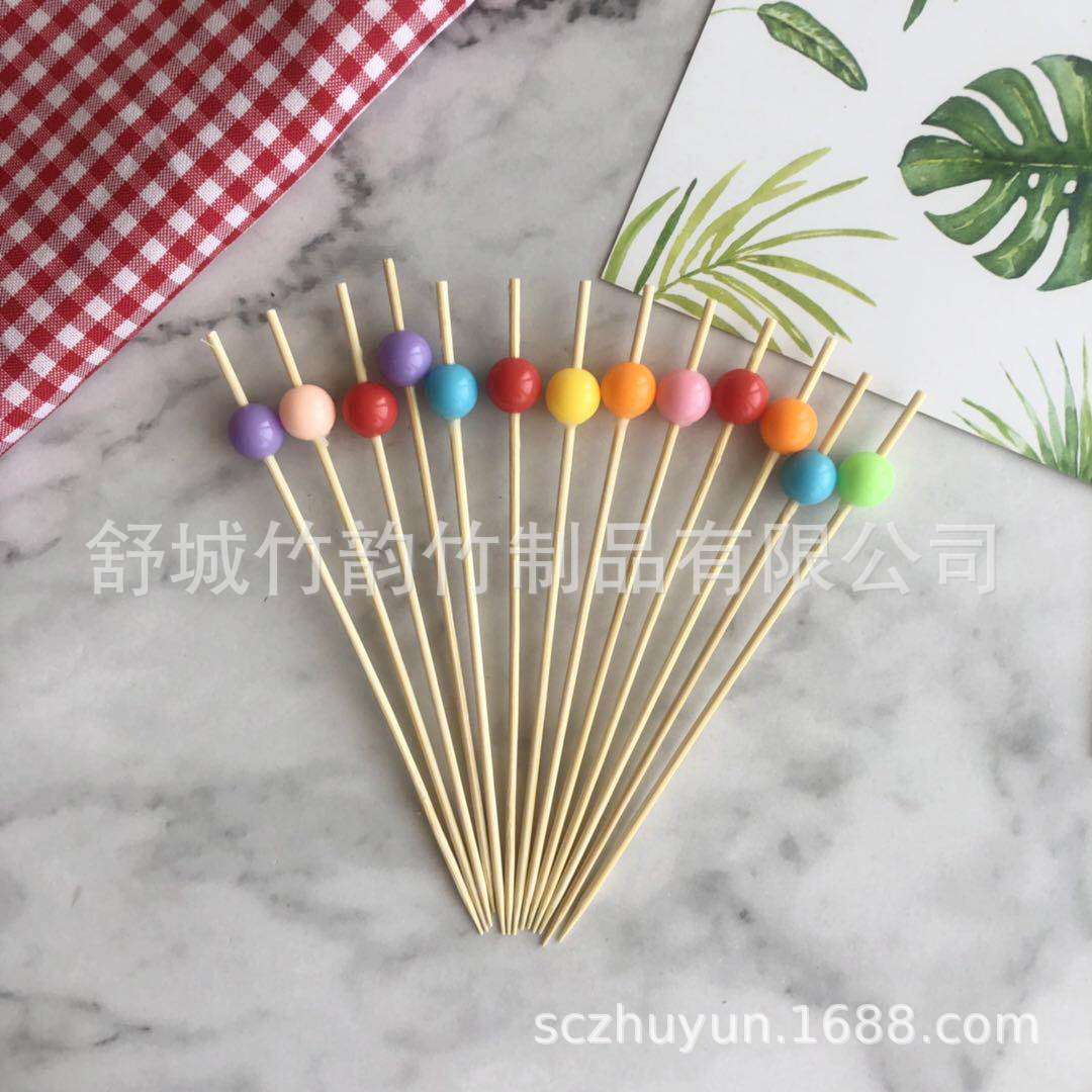 Disposable Bamboo Fruit Toothpick Fruit Fork Cocktail Sticks Cute Bamboo Creative Flower Toothpick Beads String Whole Disposable Bamboo Fruit Toothpick Fruit Fork Cocktail Sticks Cute Bamboo Creative Flower Toothpick Beads String Whole