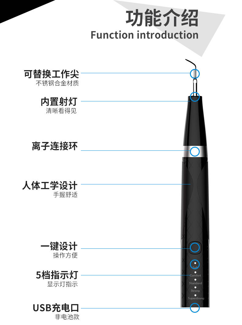 Dental Calculus Remover Ultrasonic Scaler Home Water Toothpick Electric Teeth Cleaning Care Tool Dental Instrument Dental Calculus Remover Ultrasonic Scaler Home Water Toothpick Electric Teeth Cleaning Care Tool Dental Instrument