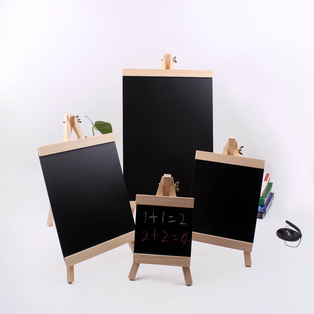 Creative Folding Children's Desktop Mini Wooden Bracket Small Blackboard Bar Milk Tea Shop Menu Billboard Message Board Creative Folding Children's Desktop Mini Wooden Bracket Small Blackboard Bar Milk Tea Shop Menu Billboard Message Board