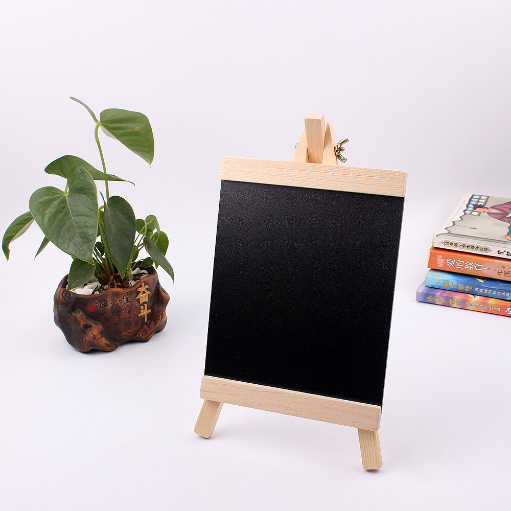 Creative Folding Children's Desktop Mini Wooden Bracket Small Blackboard Bar Milk Tea Shop Menu Billboard Message Board Creative Folding Children's Desktop Mini Wooden Bracket Small Blackboard Bar Milk Tea Shop Menu Billboard Message Board