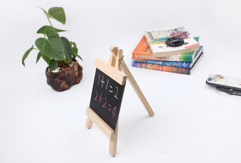 Creative Folding Children's Desktop Mini Wooden Bracket Small Blackboard Bar Milk Tea Shop Menu Billboard Message Board Creative Folding Children's Desktop Mini Wooden Bracket Small Blackboard Bar Milk Tea Shop Menu Billboard Message Board