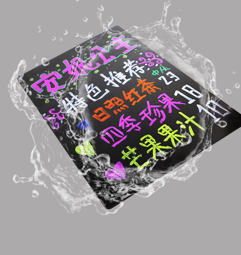 Creative Hand-Painted Small Blackboard Graffiti Drawing Board Restaurant Menu Brand Desktop Table Stand Wooden Base Meal Card Erasable Creative Hand-Painted Small Blackboard Graffiti Drawing Board Restaurant Menu Brand Desktop Table Stand Wooden Base Meal Card Erasable