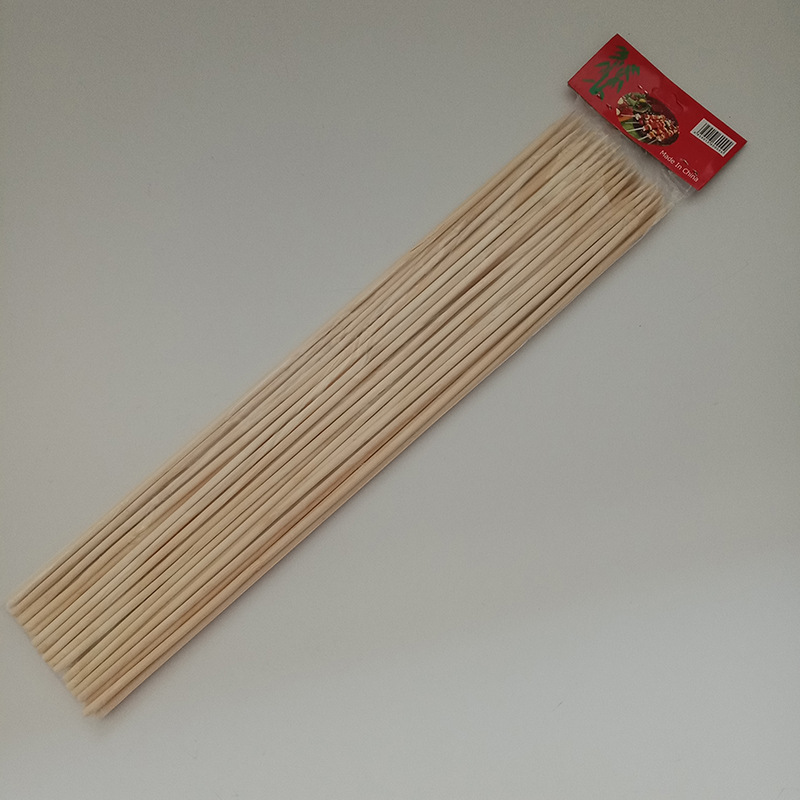 4*40 Wide round Bamboo Sticks 50 Pieces Disposable Barbecue Sticks Good Smell Stick Lamb Skewers Bamboo Barbecue Tools