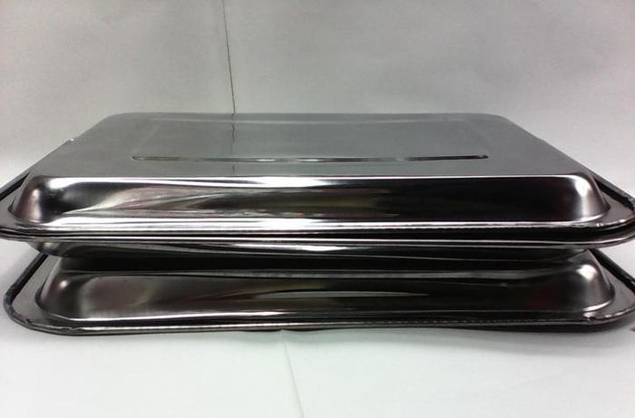 27x20 Stainless Steel Tray Stainless Steel Tray 2 Yuan Square Plate Household Practical Square Plate 2 Yuan Department Store