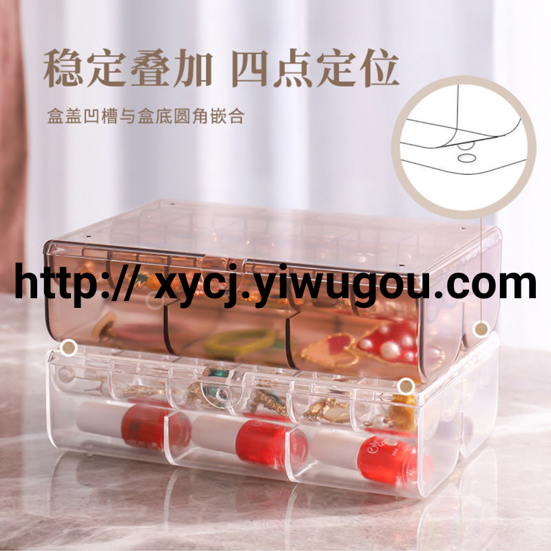Internet Celebrity Jewelry Box Storage Box Acrylic Simple Large Capacity Nail Storage Box Universal Plate Double European Style