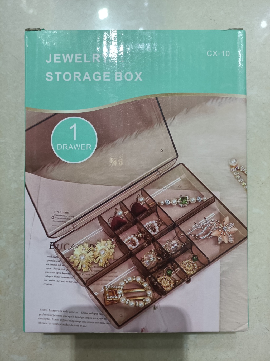 Internet Celebrity Jewelry Box Storage Box Acrylic Simple Large Capacity Nail Storage Box Universal Plate Double European Style Internet Celebrity Jewelry Box Storage Box Acrylic Simple Large Capacity Nail Storage Box Universal Plate Double European Style