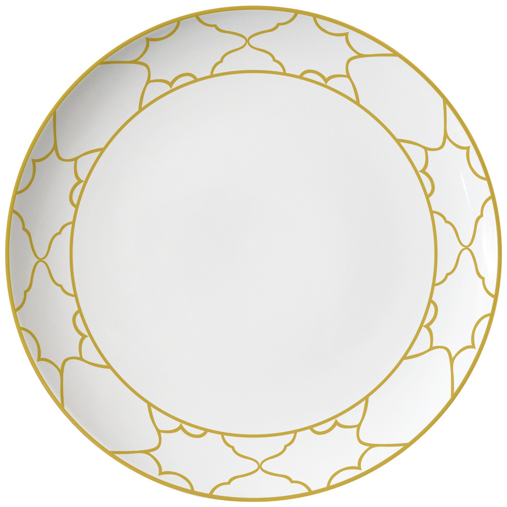 European Striped Western Cuisine Plate Elegant Bone China Tableware Coffee Cup Set Steak Cake Dim Sum Plate Factory Direct Deliver