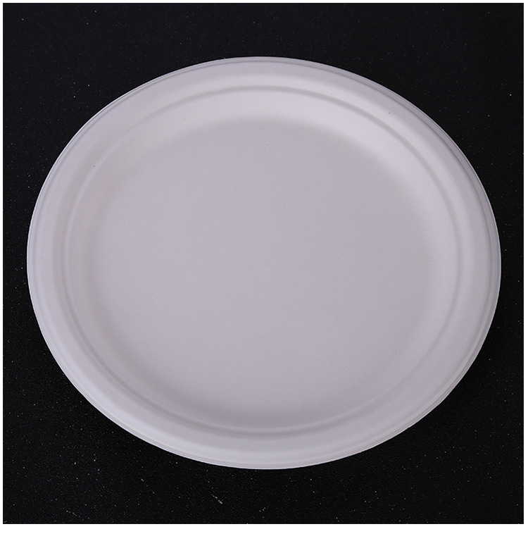 Disposable Tableware Bagasse Degradable Environmental Protection Disc Household Barbecue Tableware Multi-Specification Plate Take-out Box