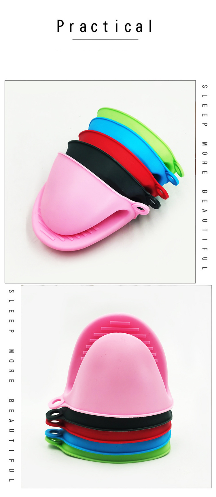 Soft Rubber Heat Insulation Clip Anti-Scald Handbag Kitchen Bowl Plate Heat-Resistant Gloves Non-Slip Baking Oven Microwave Oven Plate Clip
