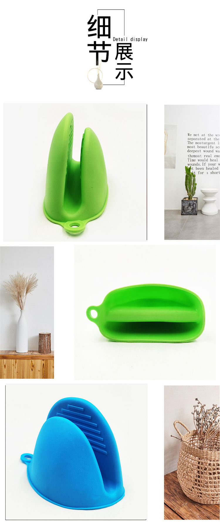 Soft Rubber Heat Insulation Clip Anti-Scald Handbag Kitchen Bowl Plate Heat-Resistant Gloves Non-Slip Baking Oven Microwave Oven Plate Clip