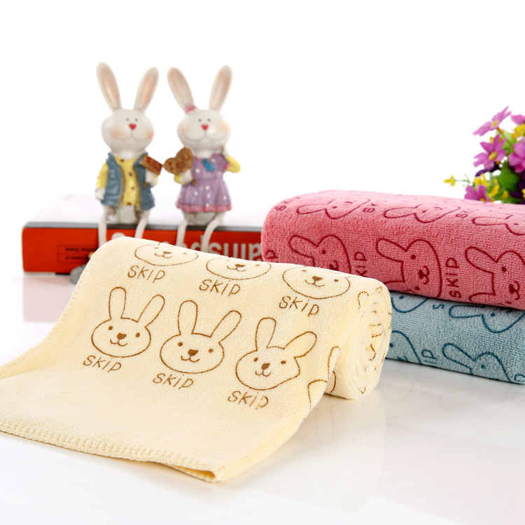 Early Morning Microfiber Dry Hair Bath Towel Printed Thickening Cartoon Soft Children Adult Super Absorbent Polyester Fiber