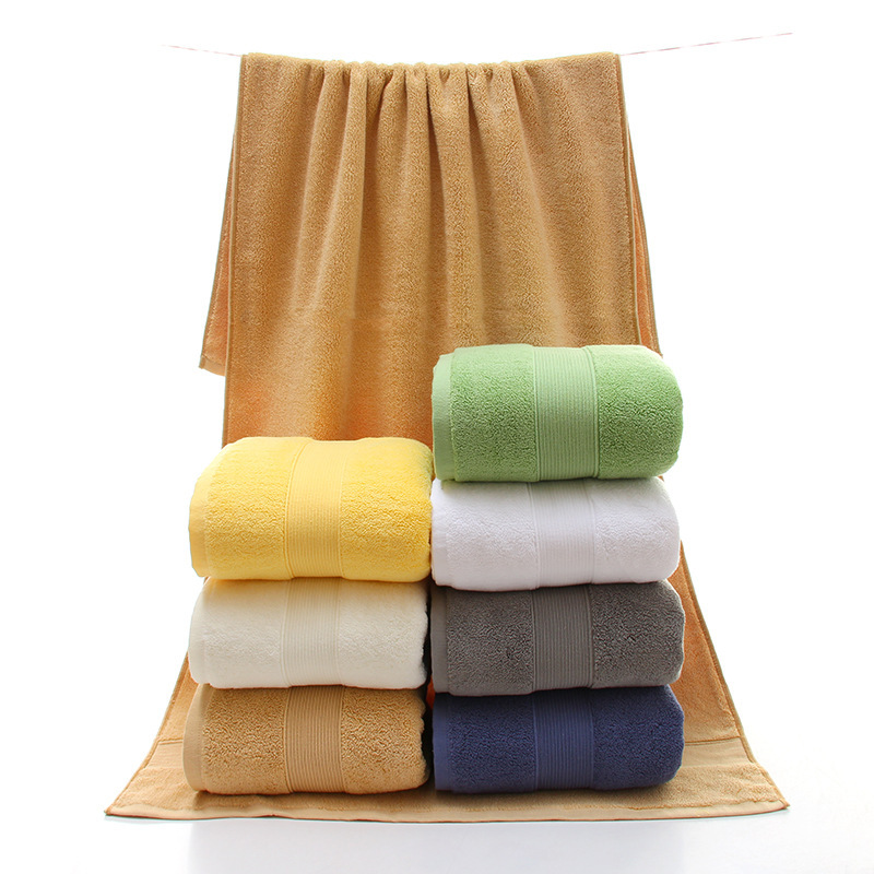 Zhongyue Thick Plain Towel, Hotel Beauty Salon Towel, Long-Staple Cotton Plain Satin Towel Same Bath Towel