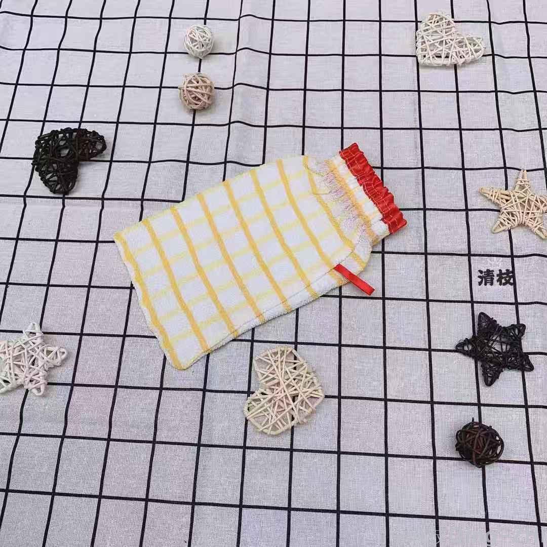 Qingzhi Brand Plaid Cleansing Skin Foaming Bath Bath Gloves