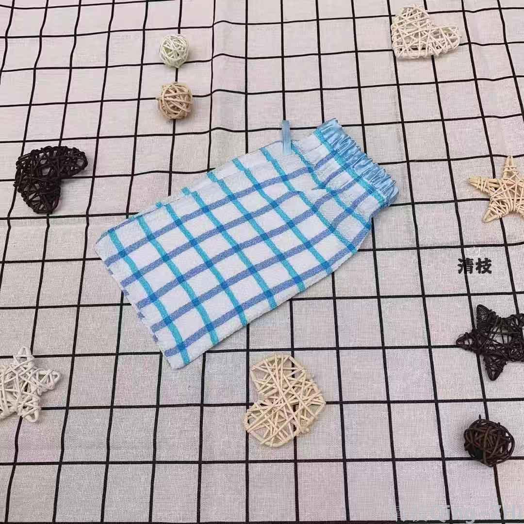 Qingzhi Brand Plaid Cleansing Skin Foaming Bath Bath Gloves
