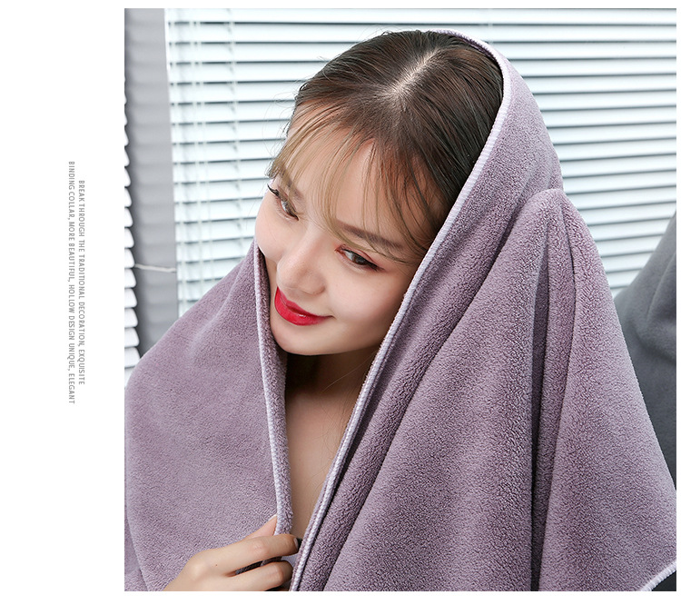 Warp-knitted coral Velvet box thickened water absorbent adult can wear bath towel soft wipe breast hotel bath towel manufacturers direct sale