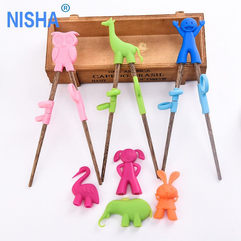 Children&#039;s Chopsticks Training Chopsticks Kids Home Solid Wood Non-Slip Baby One Or Two Boys Learning Training Chopsticks Toddler Chopsticks