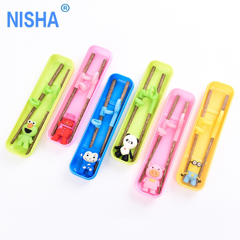 Children&#039;s Chopsticks Training Chopsticks Kids Home Solid Wood Non-Slip Baby One Or Two Boys Learning Training Chopsticks Toddler Chopsticks