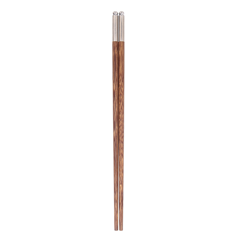 Stainless Steel Stitching Solid Wood Chopsticks Customized Door Frame Red Sandalwood Chopsticks Sets Gift Box Commercial Gift