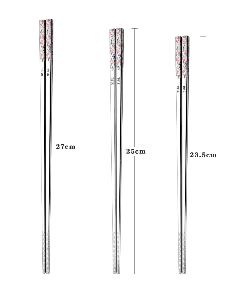 304 Stainless Steel Chopsticks Public Chopsticks Household Long Square-Headed Chopsticks Chinese Color Laser Chopsticks National Trendy Style Chopsticks Gift 304 Stainless Steel Chopsticks Public Chopsticks Household Long Square-Headed Chopsticks Chinese Color Laser Chopsticks National Trendy Style Chopsticks Gift