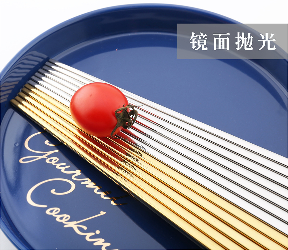 Exclusive for Cross-Border 304 Stainless Steel Full Taper Chopsticks Gold-Plated Hollow Non-Slip Square Chopsticks 23cm Gold-Plated Chopsticks Exclusive for Cross-Border 304 Stainless Steel Full Taper Chopsticks Gold-Plated Hollow Non-Slip Square Chopsticks 23cm Gold-Plated Chopsticks