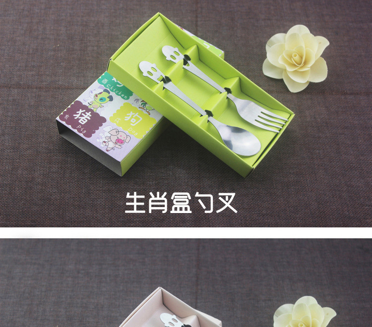Stainless steel smiley tableware two-piece chopsticks spoon portable tableware set promotion small gift customized logo Stainless steel smiley tableware two-piece chopsticks spoon portable tableware set promotion small gift customized logo
