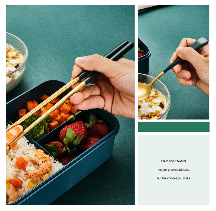 304 Stainless Steel Tableware Set Net Red Portugal Portable Set Spoon Chopsticks Travel Work Gift Tableware 304 Stainless Steel Tableware Set Net Red Portugal Portable Set Spoon Chopsticks Travel Work Gift Tableware