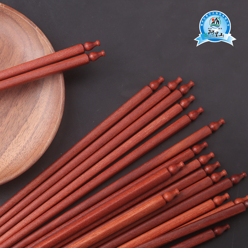 [Taiyuan] Dalbergia Hupeana Solid Wood Log Chopsticks Wholesale Set Custom Public Chopsticks Custom Carved Logo Home Paint-Free
