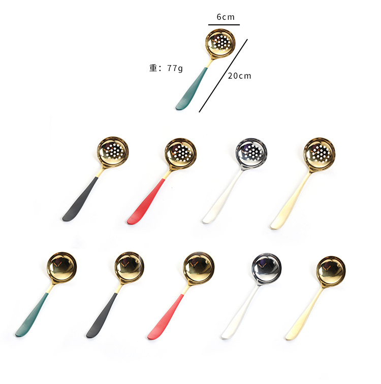 304 Stainless Steel Soup Ladle Household Strainer High-End Creative Hot Pot Strainer Spoon Thickening Porridge Spoon 304 Stainless Steel Soup Ladle Household Strainer High-End Creative Hot Pot Strainer Spoon Thickening Porridge Spoon
