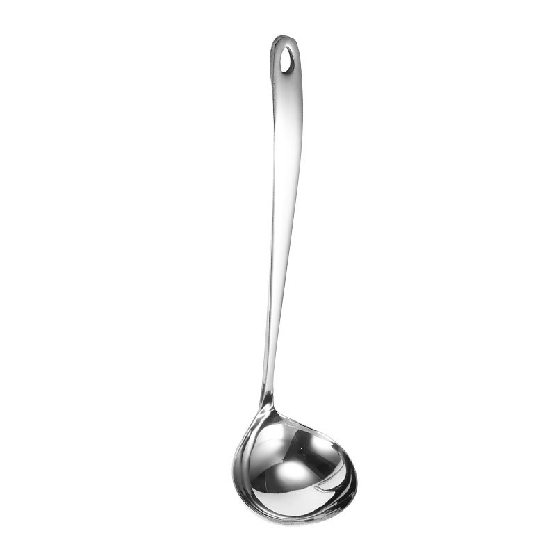 Wholesale Stainless Steel Soup Ladle Colander Household Kitchen Tableware Hotel Restaurant Soup Ladle Hot Pot Spoon Laser Logo