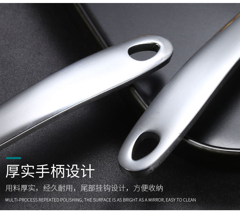 Wholesale Stainless Steel Soup Ladle Colander Household Kitchen Tableware Hotel Restaurant Soup Ladle Hot Pot Spoon Laser Logo