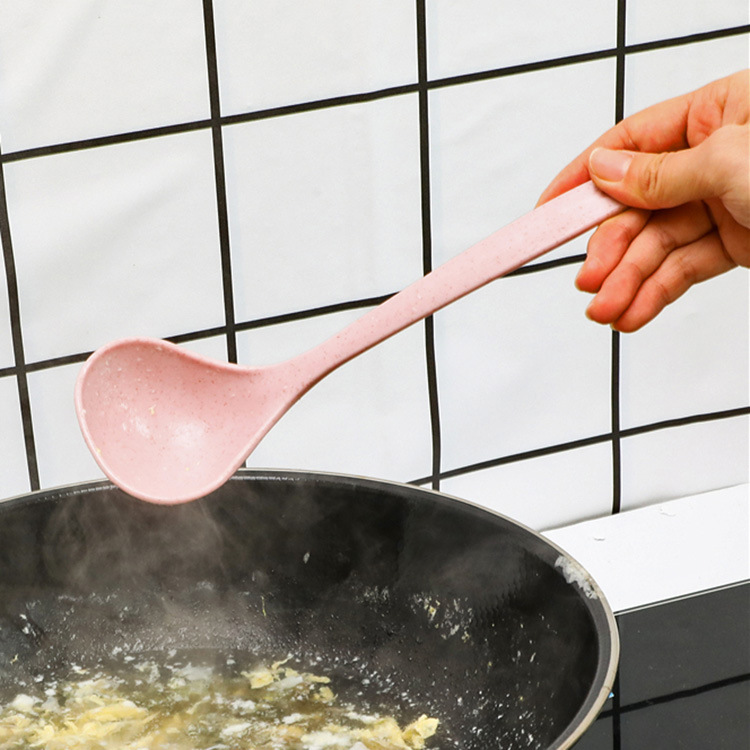 Wheat Straw Soup Spoon Home Ladle Porridge Spoon Kitchen Plastic Kitchenware Thickened Large Size Gruel Spoon