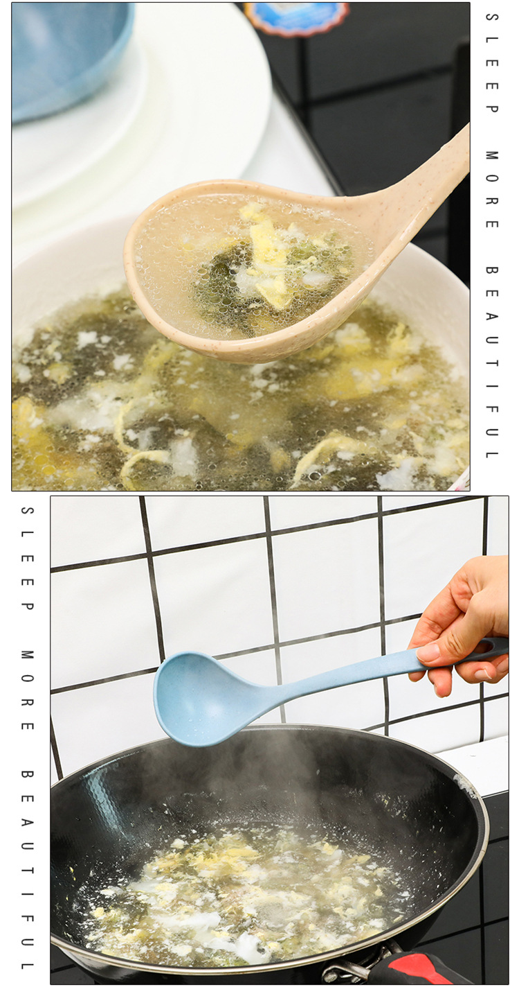 Wheat Straw Soup Spoon Home Ladle Porridge Spoon Kitchen Plastic Kitchenware Thickened Large Size Gruel Spoon Wheat Straw Soup Spoon Home Ladle Porridge Spoon Kitchen Plastic Kitchenware Thickened Large Size Gruel Spoon