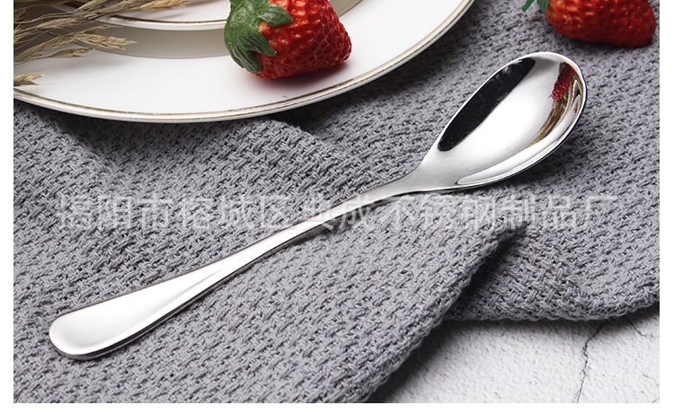 304 Stainless Steel Soup Ladle Solid Thick Titanium-Plated Coffee Stir Spoon Dessert Cake Spoon Home Snacks Spoon Egg Spoon