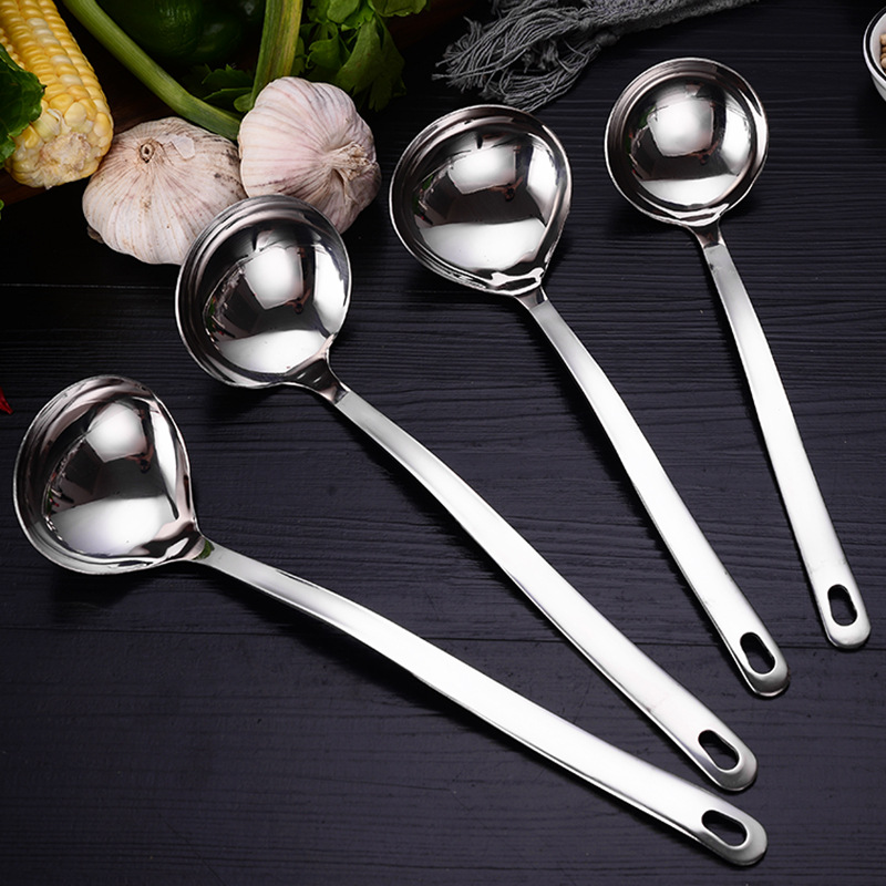 Steel Hot Pot Spoon Soup Ladle HeartShaped Spoon Household Light Handle Hot Pot Spoon Spoon Strainer Colander Whole