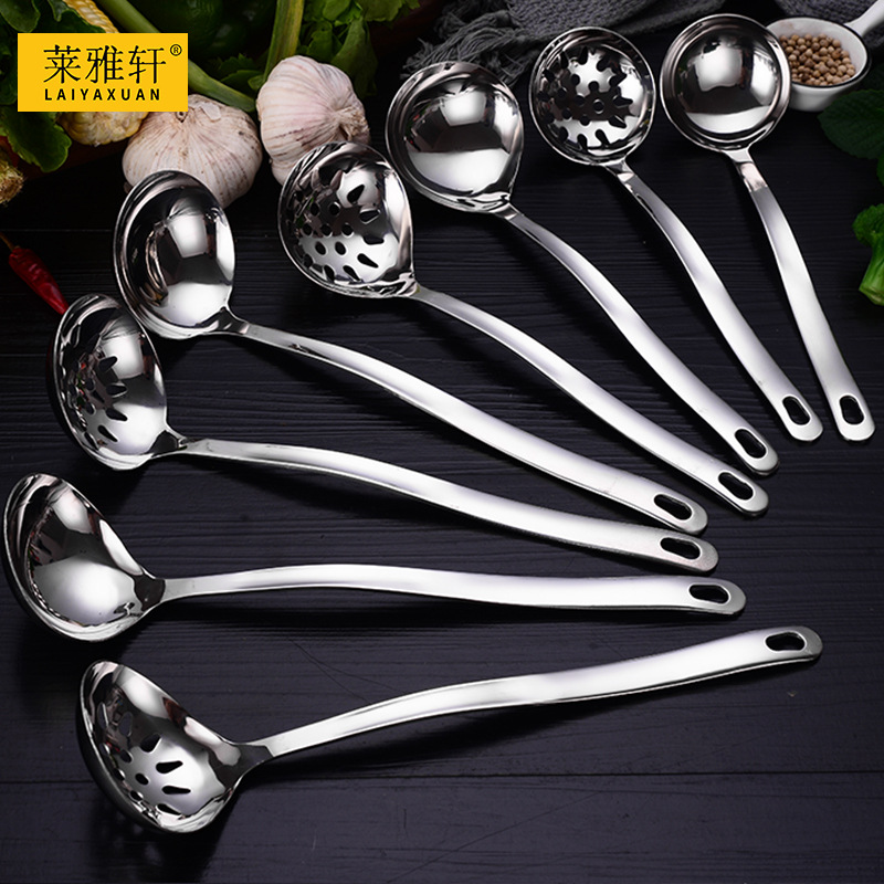 Steel Hot Pot Spoon Soup Ladle HeartShaped Spoon Household Light Handle Hot Pot Spoon Spoon Strainer Colander Whole
