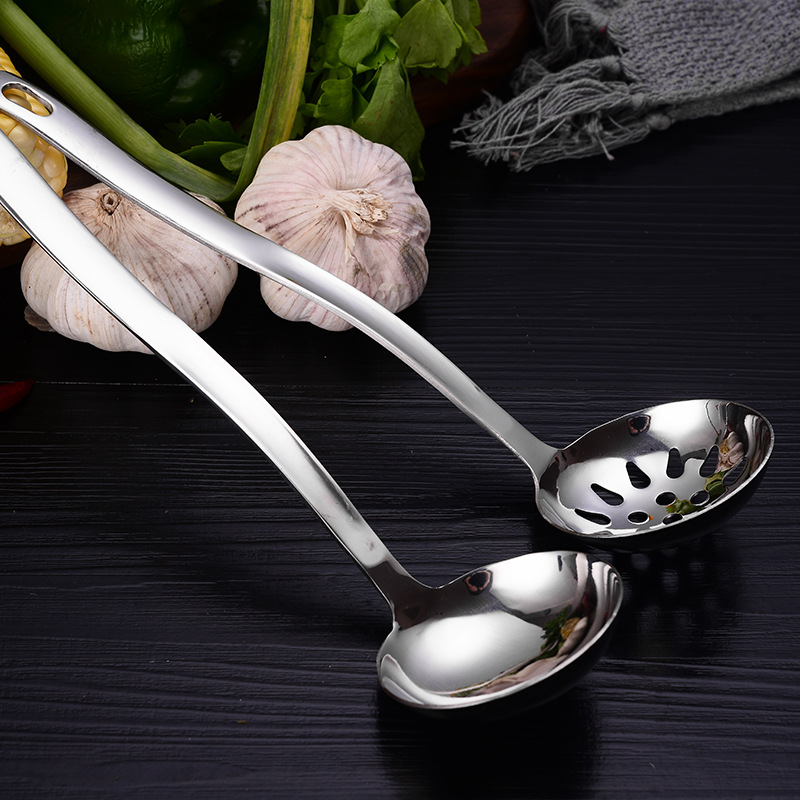 Steel Hot Pot Spoon Soup Ladle HeartShaped Spoon Household Light Handle Hot Pot Spoon Spoon Strainer Colander Whole