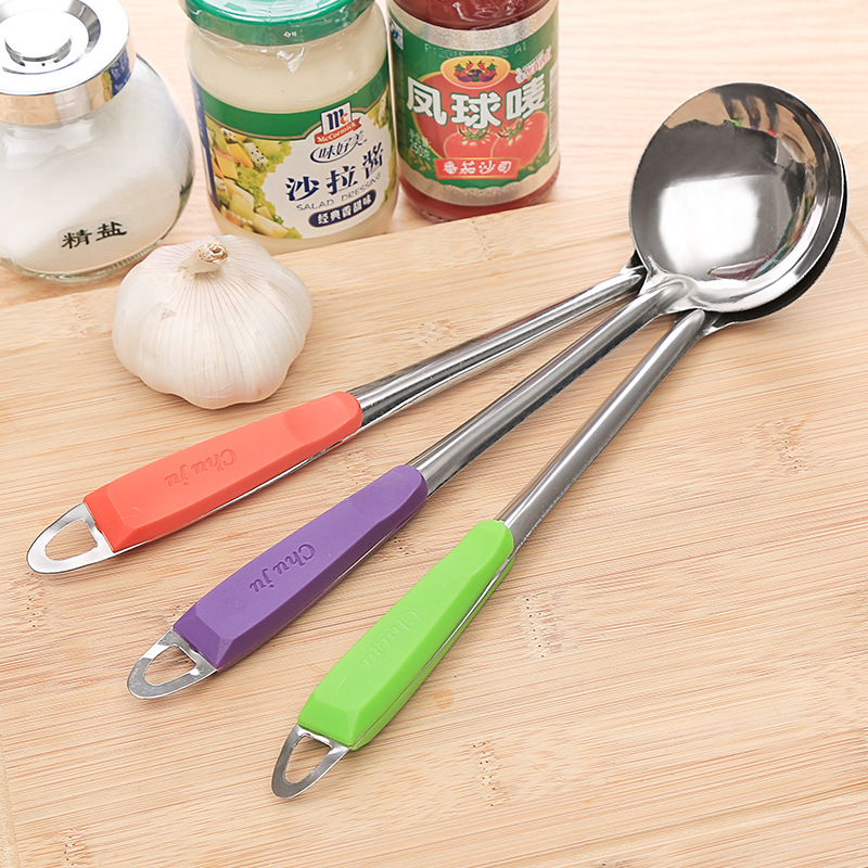 Stainless Steel Hot Pot Spoon Hot Pot Soup Ladle Colander Thickened Long Handle Spoon Soup Soup Spoon For Stirring
