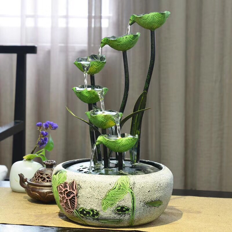 Money Tree Resin Fiberglass Ceramic Water Office Tea Room Club Water Fortune Table Decoration