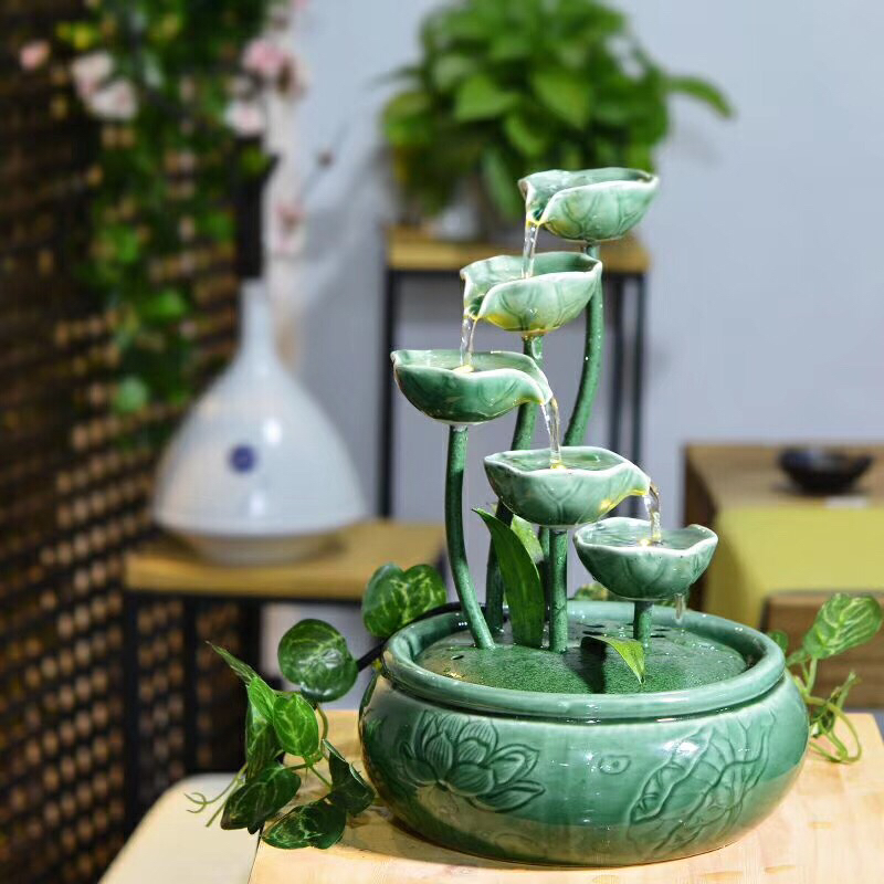 Money Tree Resin Fiberglass Ceramic Water Office Tea Room Club Water Fortune Table Decoration