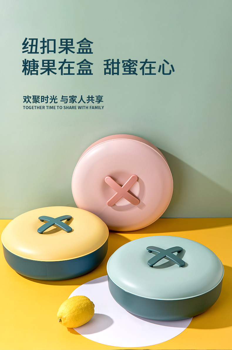 Korean Dustproof Dried Fruit Tray Covered Compartment Creative Plastic Fruit Plate Wedding Candy Box Snack Living Room Fruit Plate Korean Dustproof Dried Fruit Tray Covered Compartment Creative Plastic Fruit Plate Wedding Candy Box Snack Living Room Fruit Plate