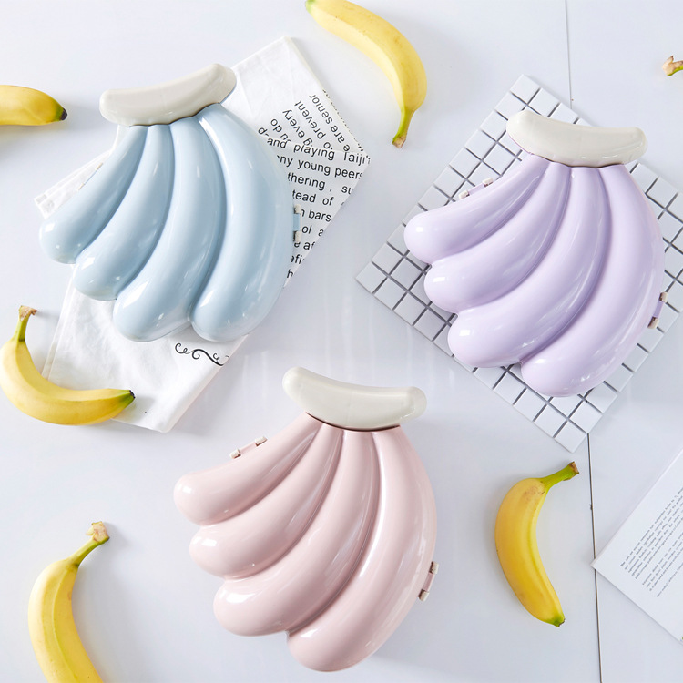 Banana Fruit Shape Sugar Fruit Box Compartment with Lid Dried Fruit Tray Cute Home Fashion Dried Fruit Tray Creative Fruit Box