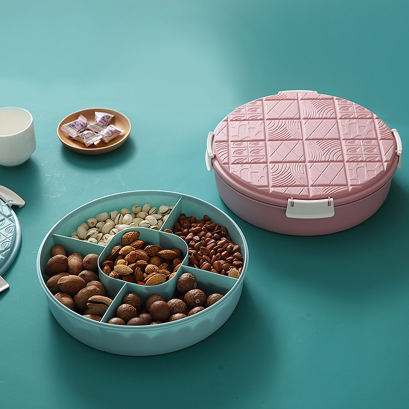 New Candy Box Creative Dried Fruit Tray Plastic Lazy Fruit Plate Wedding Wedding Candies Box Snack Melon Seeds Dried Fruit Box Wedding